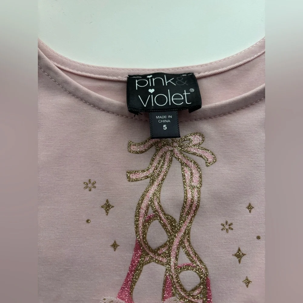 Pink & Violet NWOT Girls Pink Ballet Slipper Dress Size 5